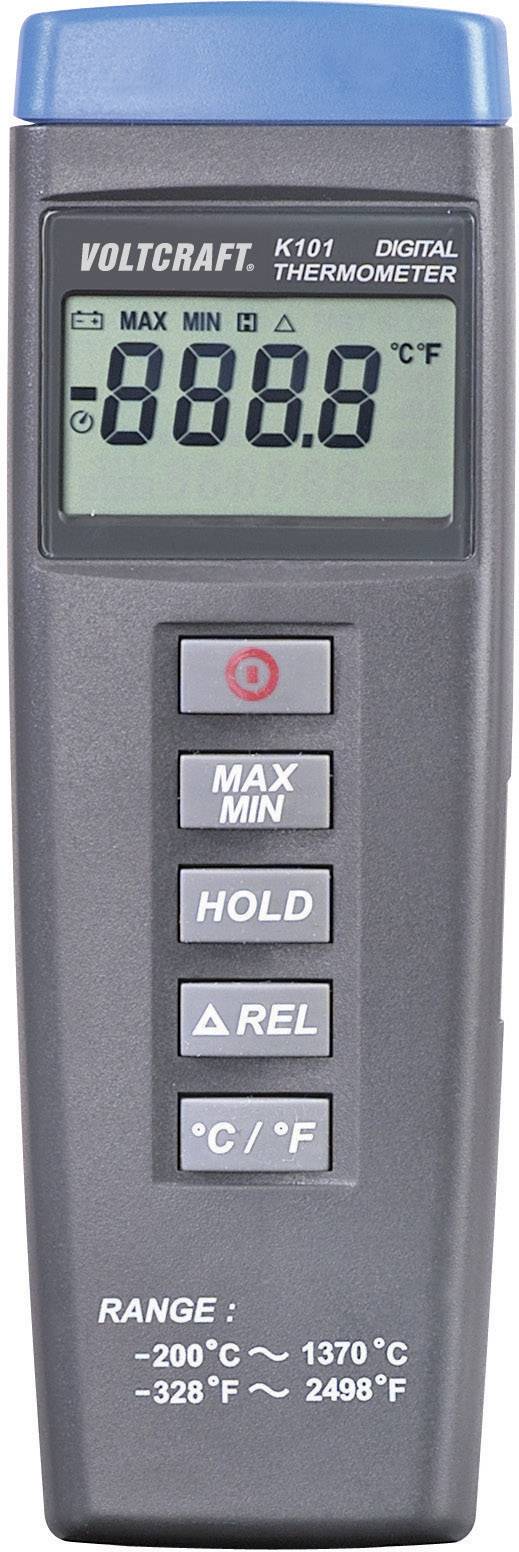 VOLTCRAFT K101 + TP 200 Temperatur-Messgerät kalibriert (DAkkS-akkreditiertes Labor) Fühler-Typ K