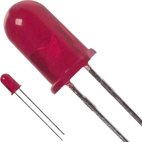 Broadcom HLMP-3600 LED bedrahtet Rot Rund 5mm 2.1 mcd 60° 10mA 5V