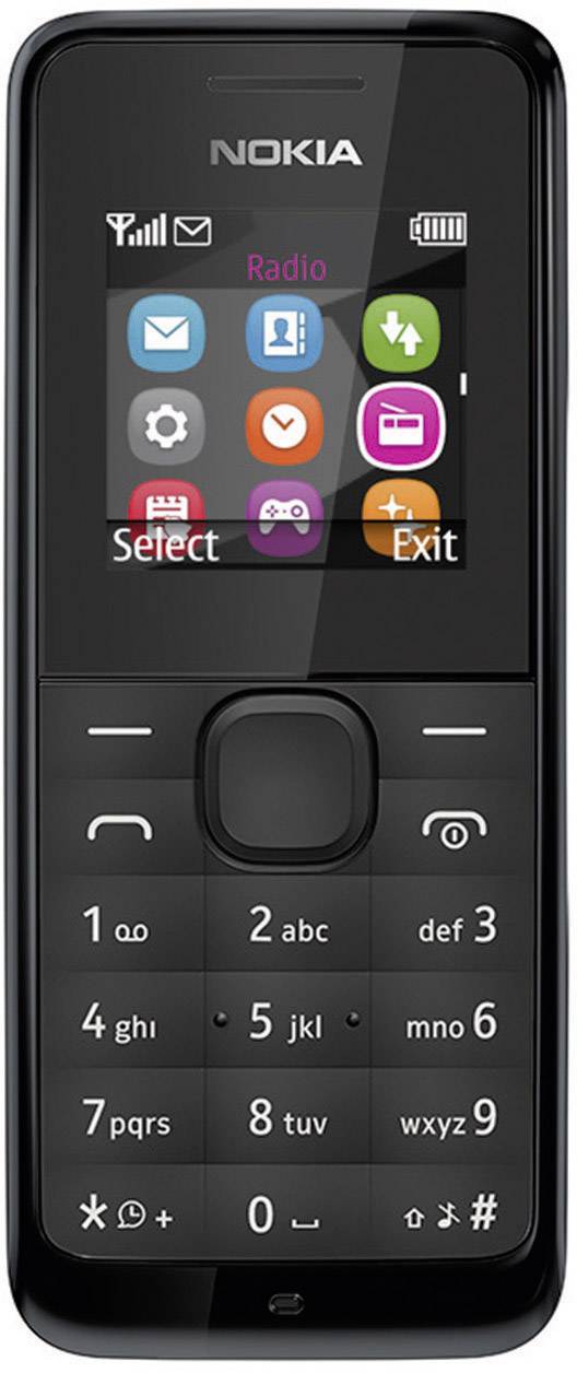 Nokia 105 Handy, 35 Tage StandBy, Schwarz