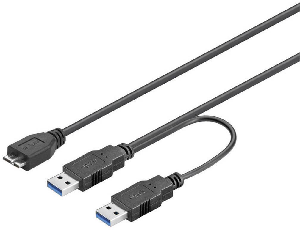 Goobay USB-Kabel 0.30 m Schwarz 95746