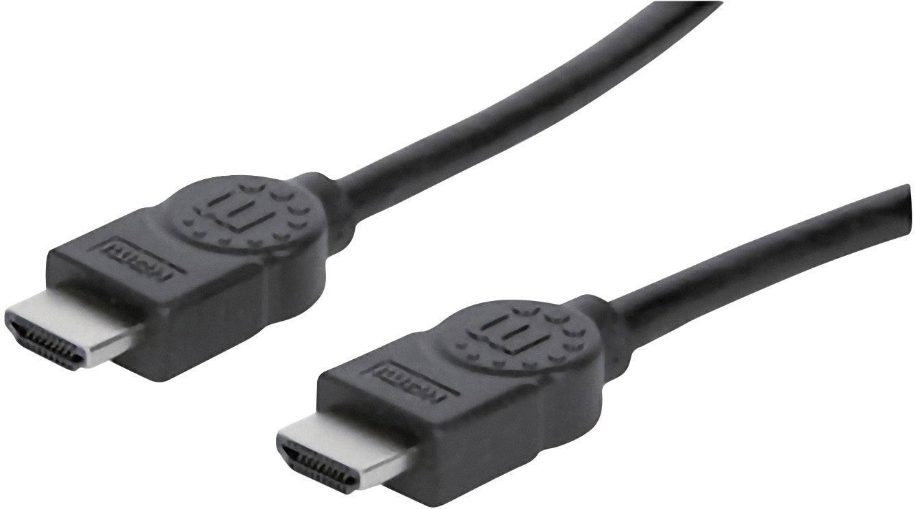 Manhattan HDMI Anschlusskabel 3.00 m 393768 vergoldete Steckkontakte, High Speed-HDMI mit Ethernet