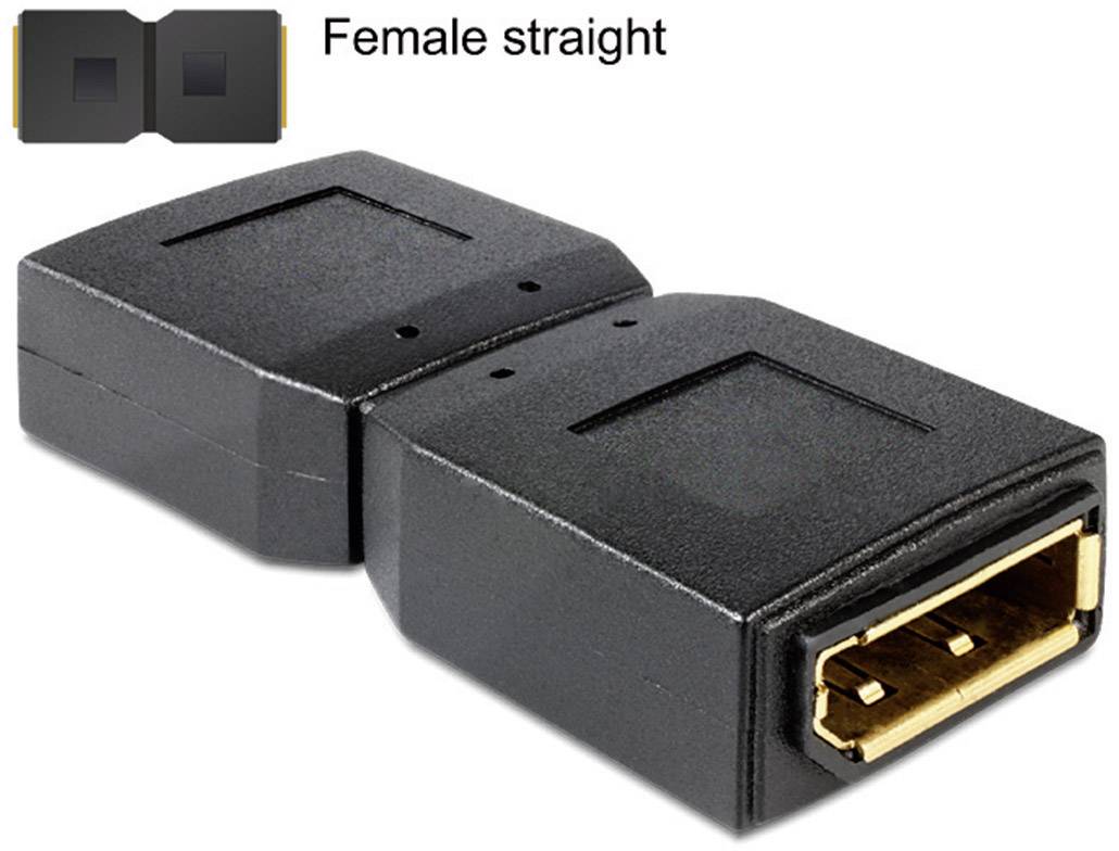 Delock 65374 DisplayPort Adapter [1x DisplayPort Buchse - 1x DisplayPort Buchse] Schwarz