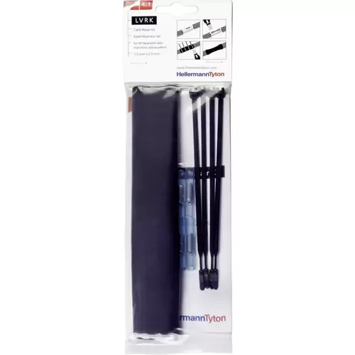 HellermannTyton 380-04004 LVRK-24/6-200-POX-BK Warmschrumpf-Verbindungsgarnitur ohne Schraubverbinder Kabel-Ø-Bereich: 6 - 24mm HellermannTyton 380-04004 LVRK-24/6-200-POX-BK Warmschrumpf-Verbindungsgarnitur ohne Schraubverbinder Kabel-Ø-Bereich: 6 - 24mm