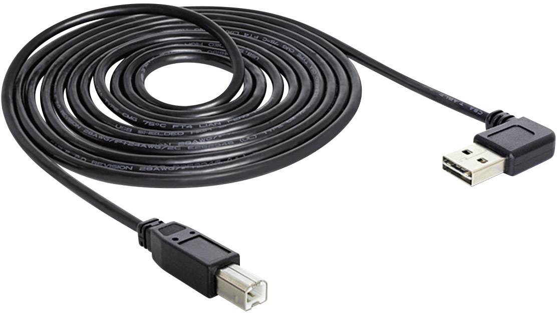 Delock 3.00 m Schwarz vergoldete Steckkontakte 83376