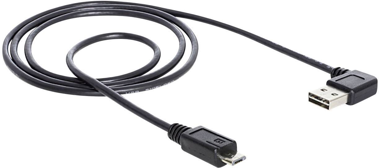 Delock USB-Kabel USB 2.0 USB-A Stecker, USB-Micro-B Stecker 2.00 m Schwarz vergoldete Steckkontakte, UL-zertifiziert 83383