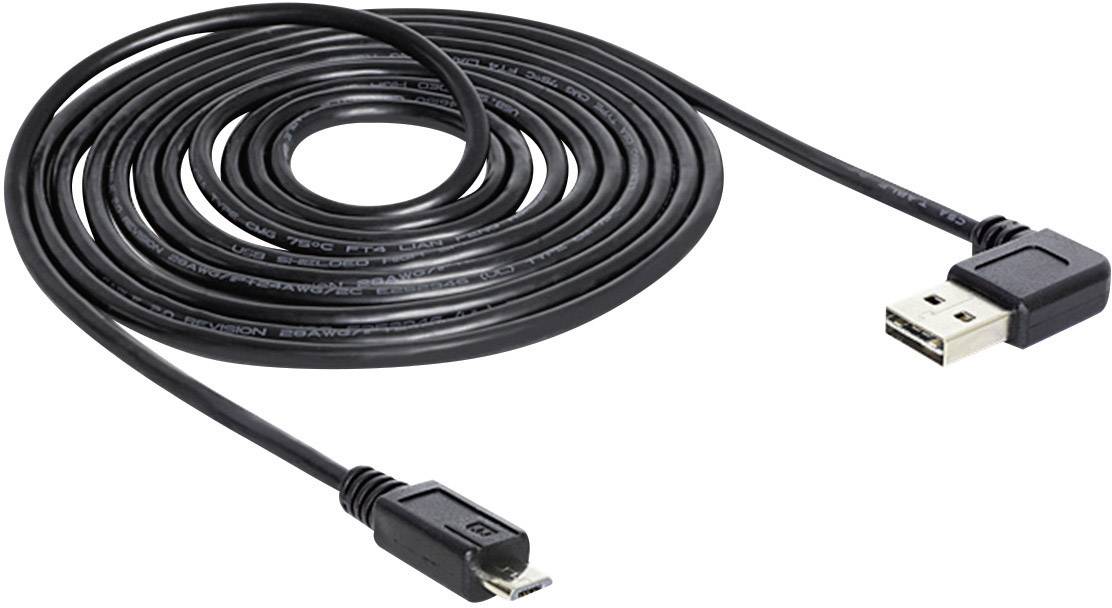 Delock 5.00 m Schwarz vergoldete Steckkontakte, UL-zertifiziert 83385