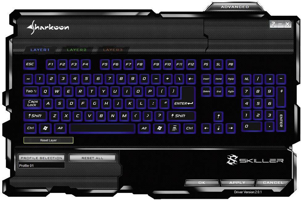 SHARKOON SKILLER GAMING TASTATUR