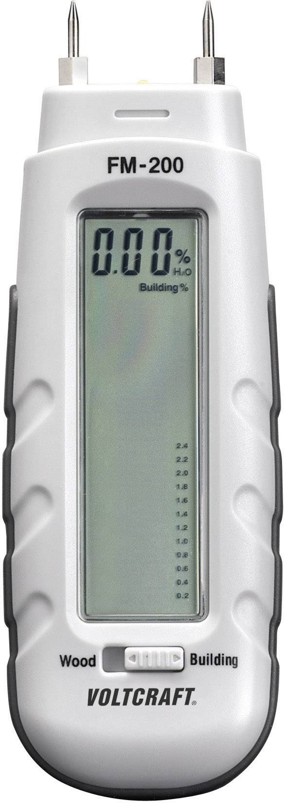 VOLTCRAFT FM-200 Materialfeuchtemessgerät Messbereich Baufeuchtigkeit (Bereich) 0.2 bis 2% vol Messbereich Holzfeuchtigkeit