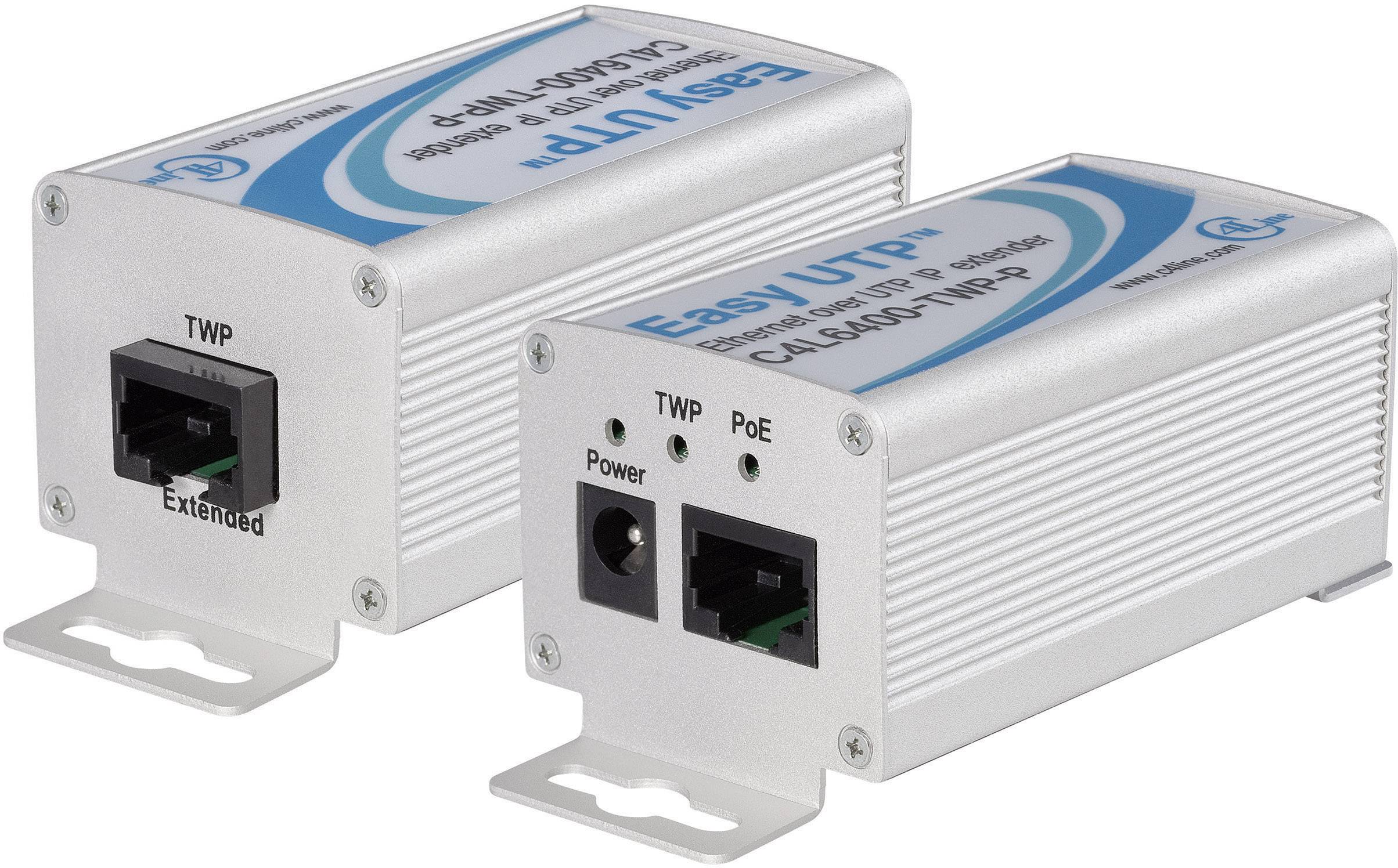 Renkforce RF-2016862 Netzwerkverlängerung 2-Draht Reichweite (max.): 500m 2 St. 100MBit/s mit PoE-Funktion