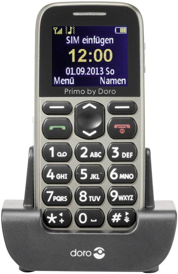 Primo by DORO 215 Senioren-Handy mit Ladestation, SOS Taste Beige