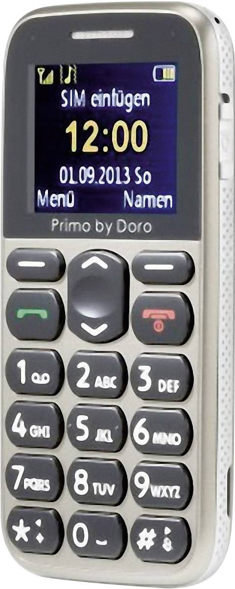 Primo by DORO 215 Senioren-Handy mit Ladestation, SOS Taste Beige