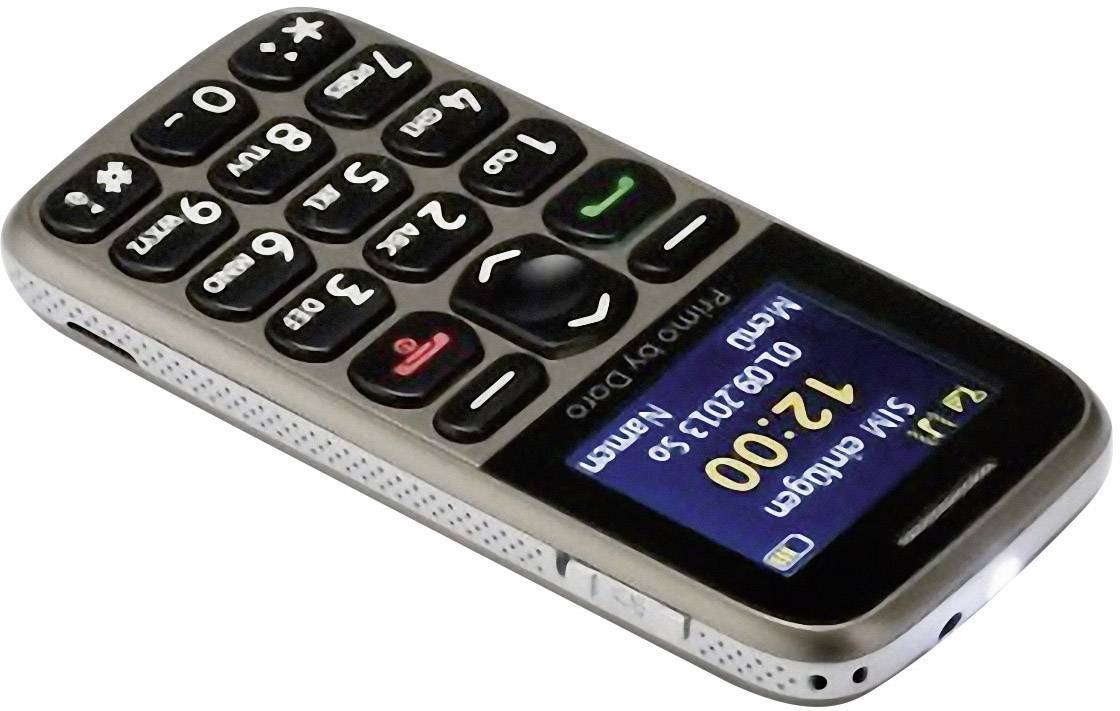 Primo by DORO 215 Senioren-Handy mit Ladestation, SOS Taste Beige