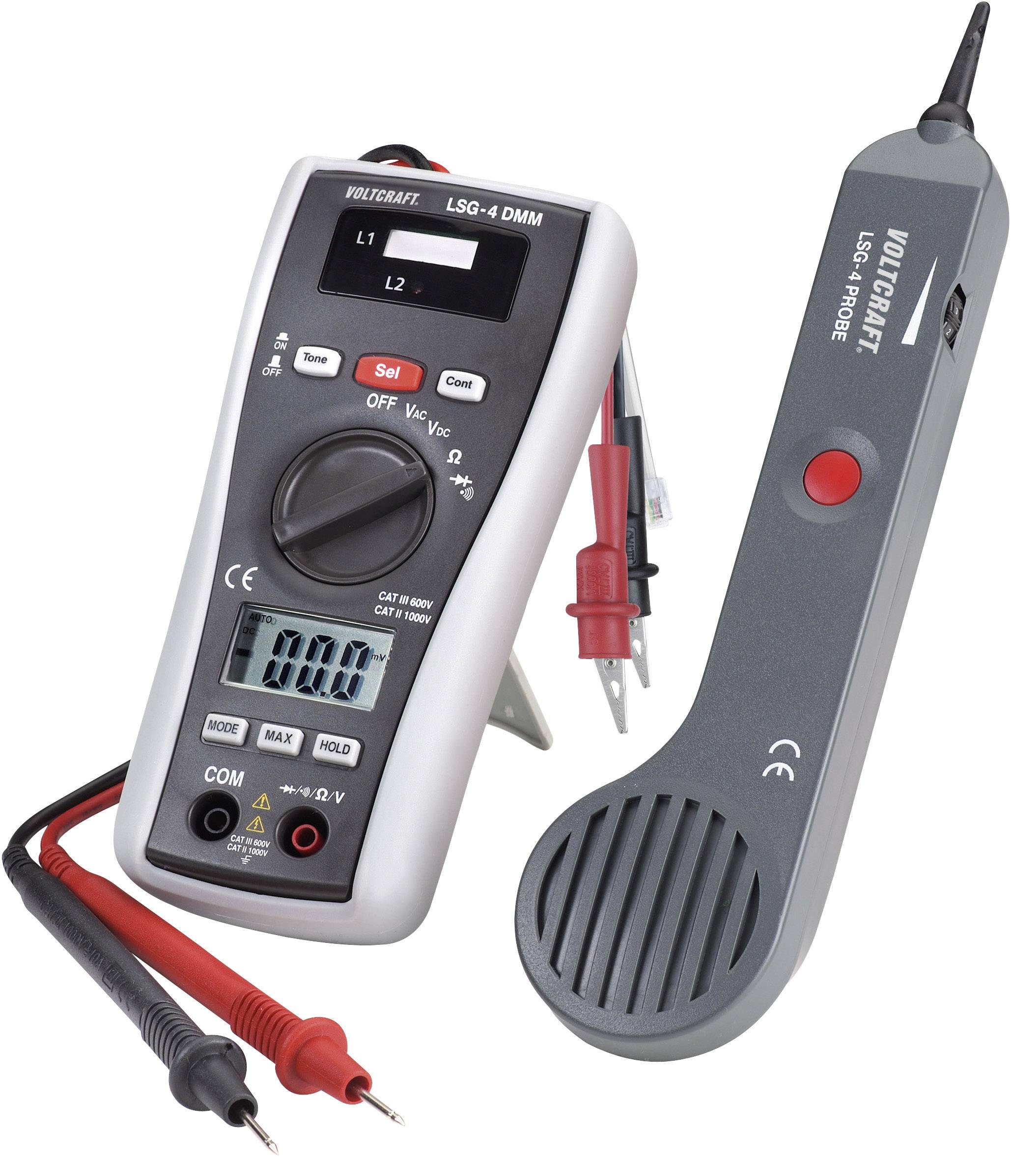VOLTCRAFT LSG-4 Leitungssucher, Signalverfolger, Durchgangsprüfer, Multimeter