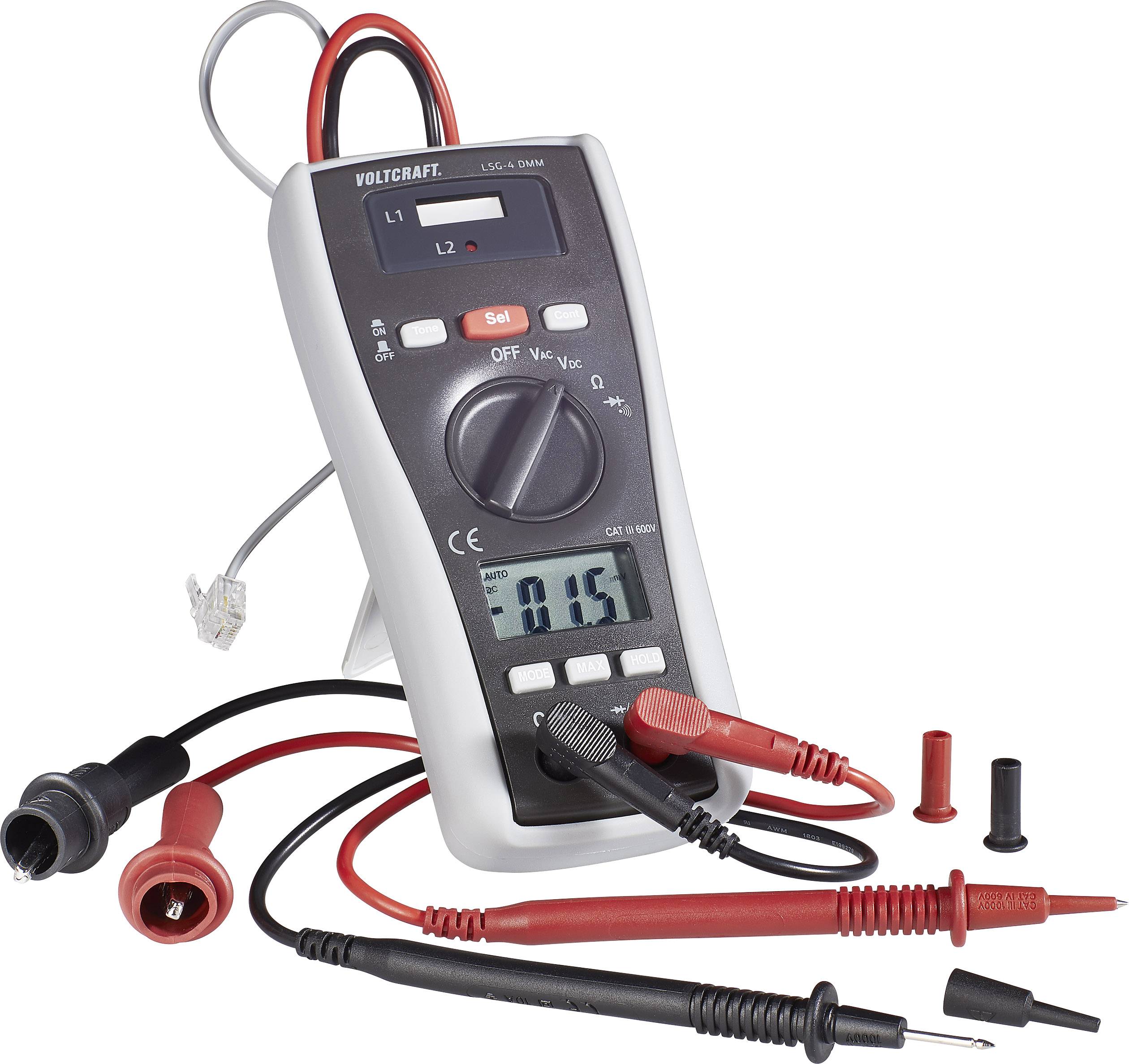 VOLTCRAFT LSG-4 Leitungssucher, Signalverfolger, Durchgangsprüfer, Multimeter
