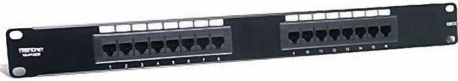 TrendNet TC-P16C6 16 Port Netzwerk-Patchpanel CAT 6 1 HE Schwarz Bestückt