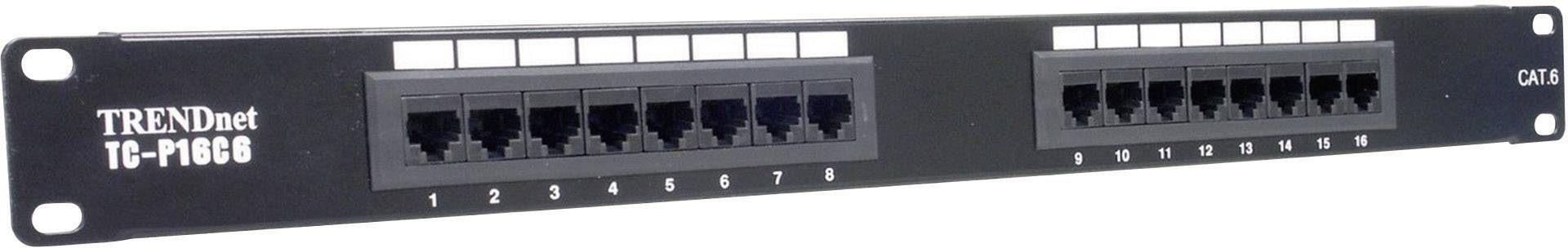 TrendNet TC-P24C6 16 Port Netzwerk-Patchpanel CAT 6 1 HE