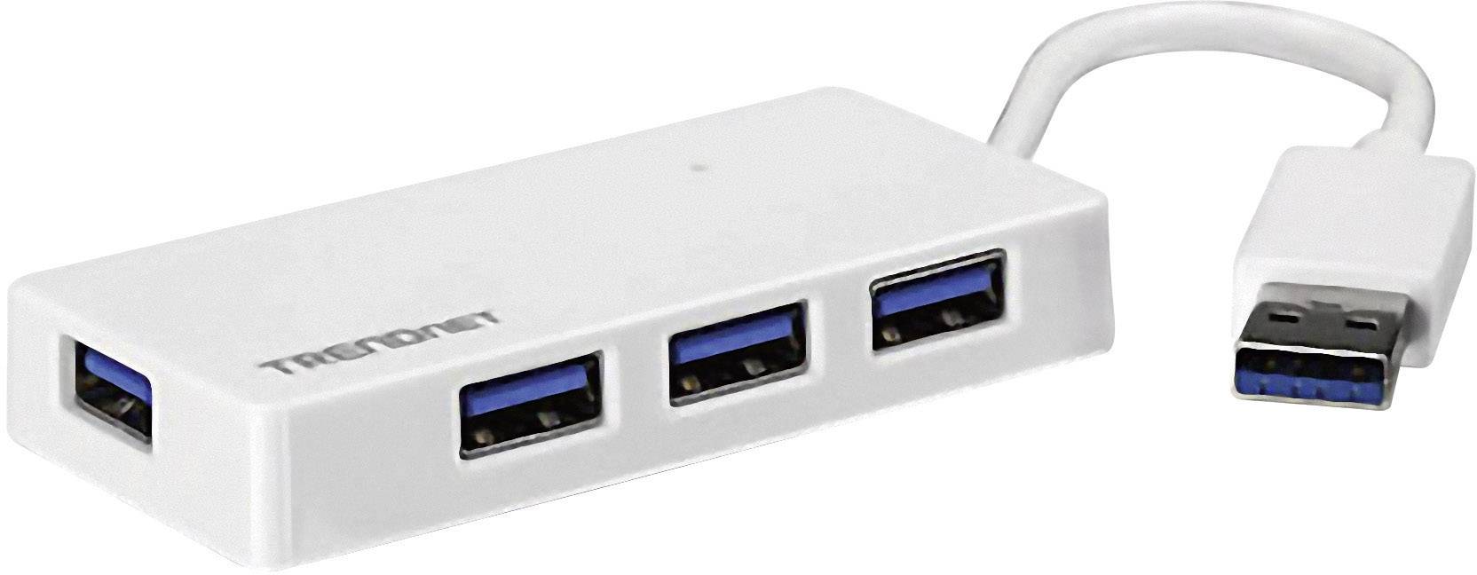 TrendNet USB-Hub 4 Port USB-A (USB 3.2 Gen 1) Weiß TU3-H4E