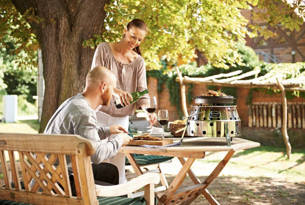 Petromax Atago Grill, Ofen, Feuerschale Grillrost Holzkohle-Grill klappbar Grill-Fläche (Durchmesser)=420 mm Edelstahl