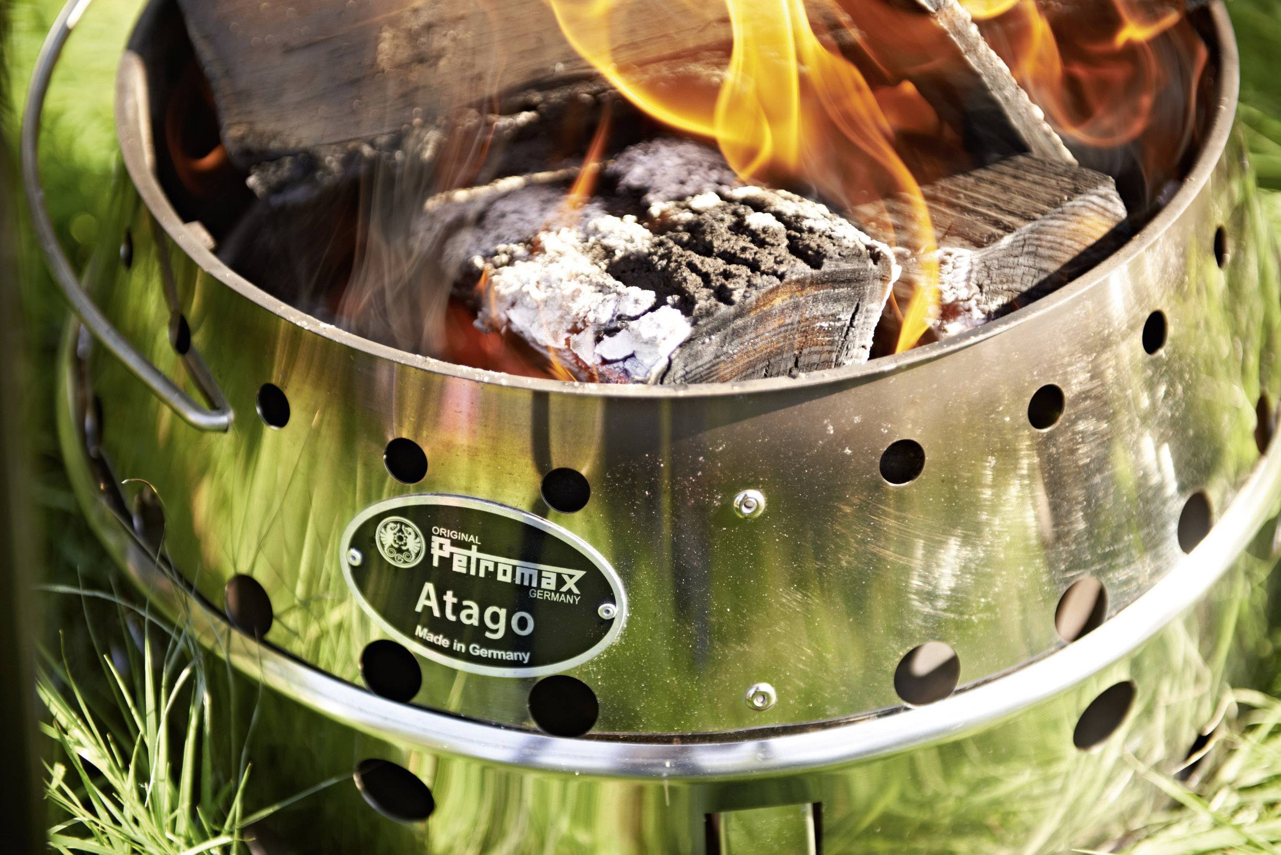 Petromax Atago Grill, Ofen, Feuerschale Grillrost Holzkohle-Grill klappbar Grill-Fläche (Durchmesser)=420 mm Edelstahl