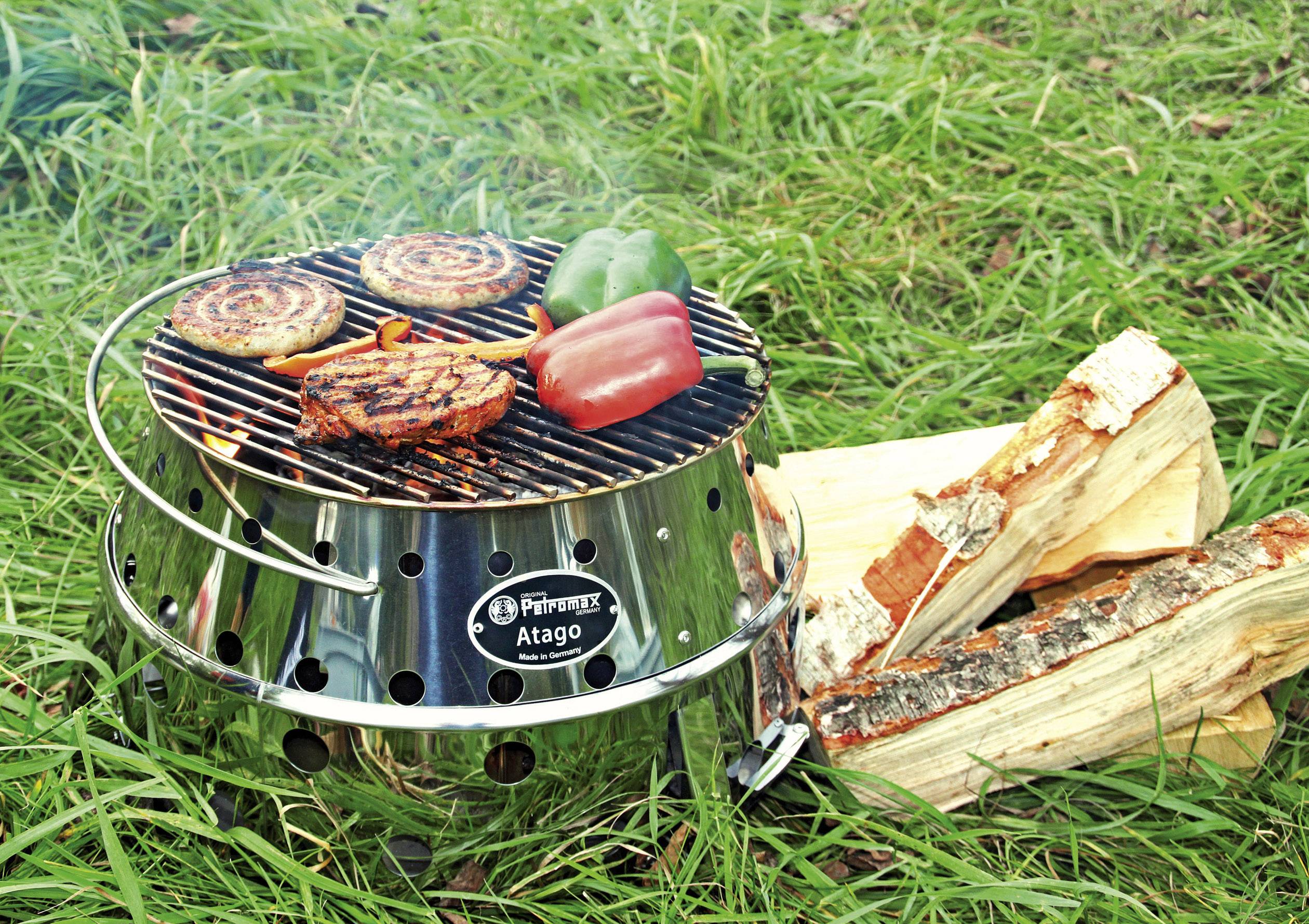Petromax Atago Grill, Ofen, Feuerschale Grillrost Holzkohle-Grill klappbar Grill-Fläche (Durchmesser)=420 mm Edelstahl