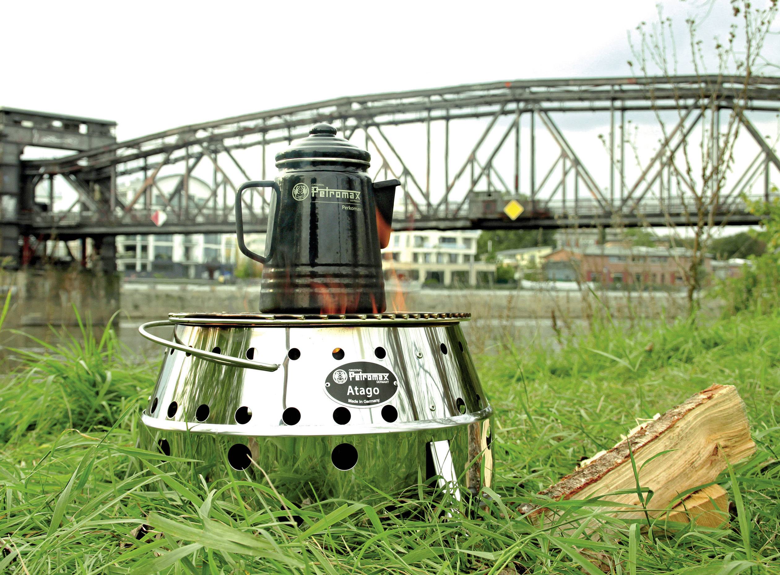 Petromax Atago Grill, Ofen, Feuerschale Grillrost Holzkohle-Grill klappbar Grill-Fläche (Durchmesser)=420 mm Edelstahl