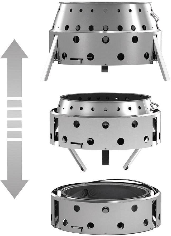 Petromax Atago Grill, Ofen, Feuerschale Grillrost Holzkohle-Grill klappbar Grill-Fläche (Durchmesser)=420 mm Edelstahl
