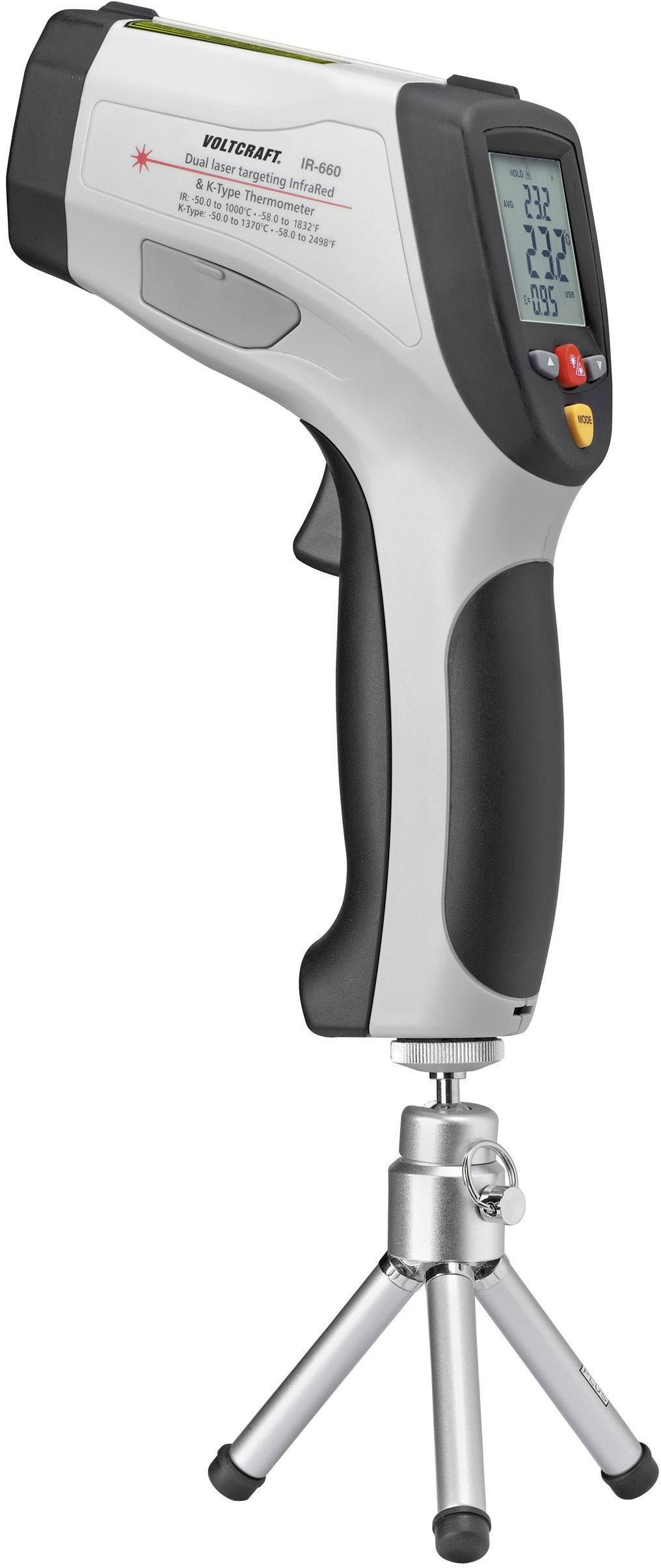 VOLTCRAFT IR 1000-30D Infrarot-Thermometer Optik 30:1 -50 - +1000°C Kontaktmessung, Pyrometer