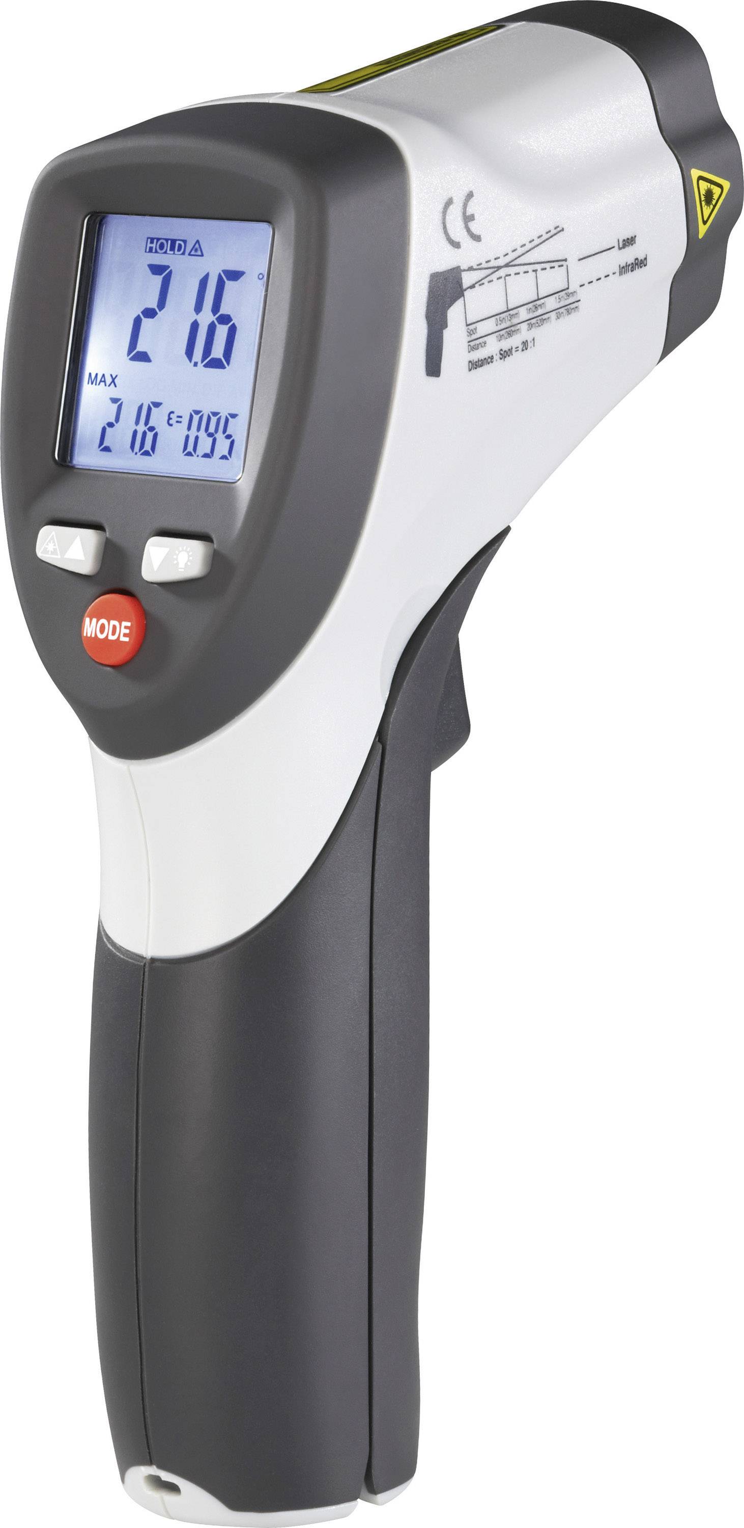 VOLTCRAFT IR 800-20D Infrarot-Thermometer Optik 20:1 -50 - +800°C Pyrometer