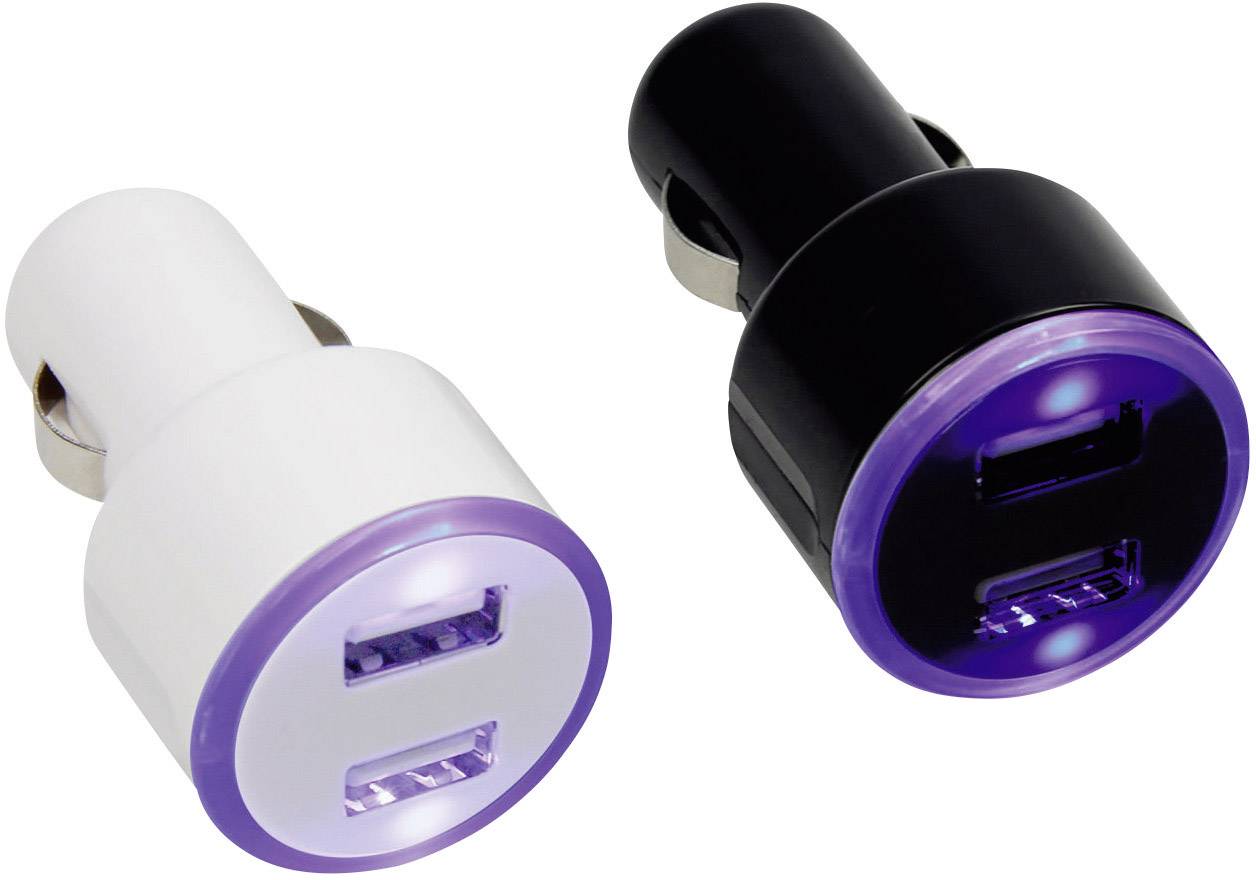 Cartrend USB-Adapter für den Zigarettenanzünder Belastbarkeit Strom max.=2.1A Passend für (Details) Zigarettenanzünder, USB-A