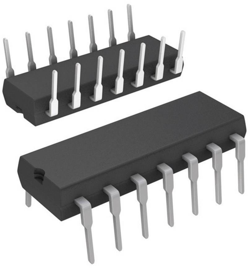 Ein elektronisches Bauteil, bestehend aus zwei schwarzen IC-Chips mit mehreren Metallpins zur Befestigung auf einer Platine.