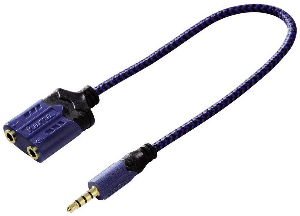 Hama 115494 PS4 HQ Klinke Audio Adapter [1x Klinkenstecker 3.5 mm - 2x Klinkenbuchse 3.5 mm] Schwarz