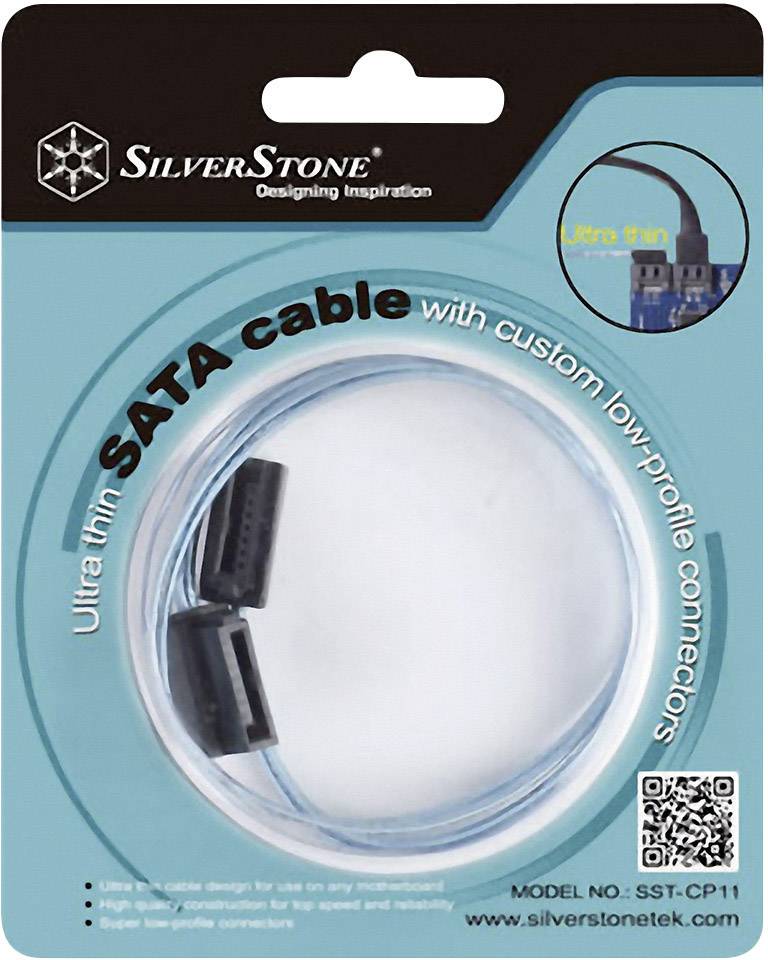 Silverstone Festplatten Anschlusskabel [1x SATA-Buchse 7pol. - 1x SATA-Buchse 7pol.] 30.00 cm Blau