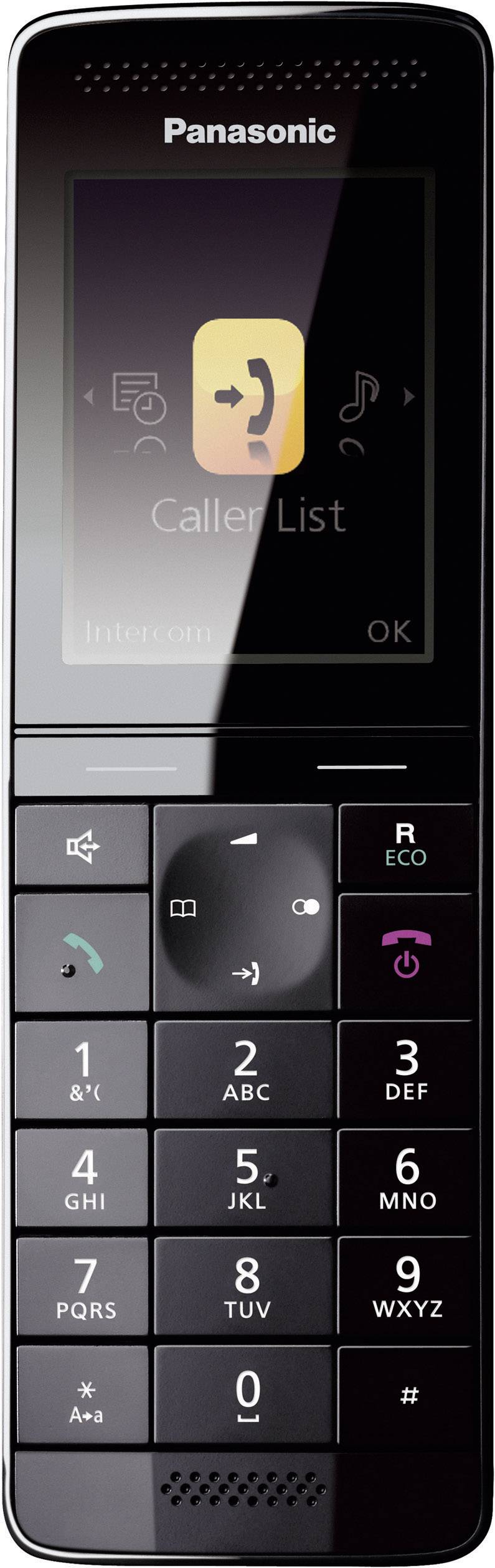Panasonic KX-PRS120 DECT, GAP Schnurloses Telefon analog Anrufbeantworter, Babyphone Schwarz, Weiß
