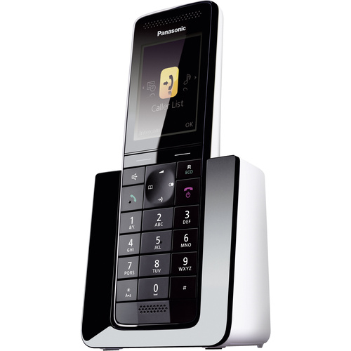 Panasonic KX-PRS120 DECT, GAP Schnurloses Telefon analog Anrufbeantworter, Babyphone Schwarz, Weiß