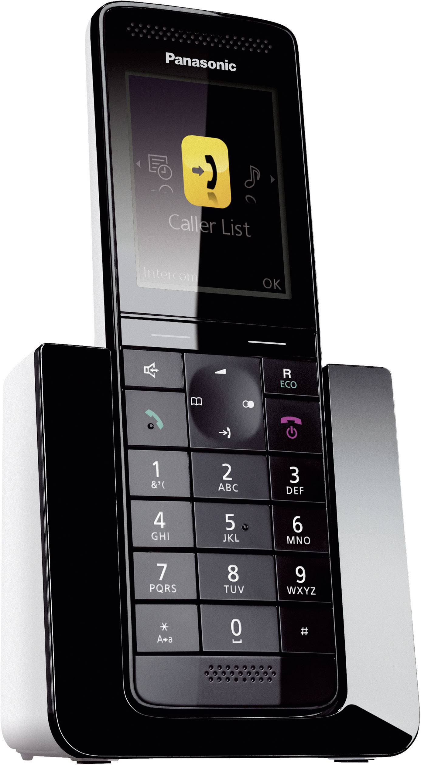 Panasonic KX-PRS120 DECT, GAP Schnurloses Telefon analog Anrufbeantworter, Babyphone Schwarz, Weiß
