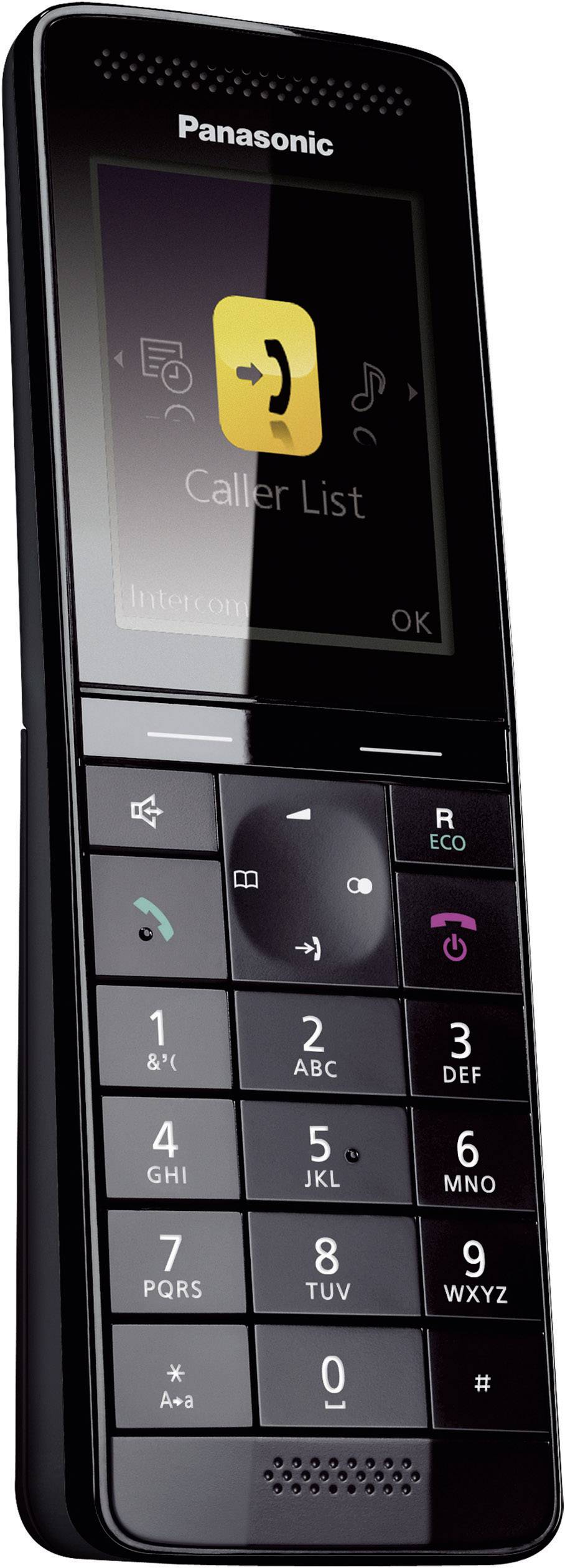 Panasonic KX-PRS120 DECT, GAP Schnurloses Telefon analog Anrufbeantworter, Babyphone Schwarz, Weiß