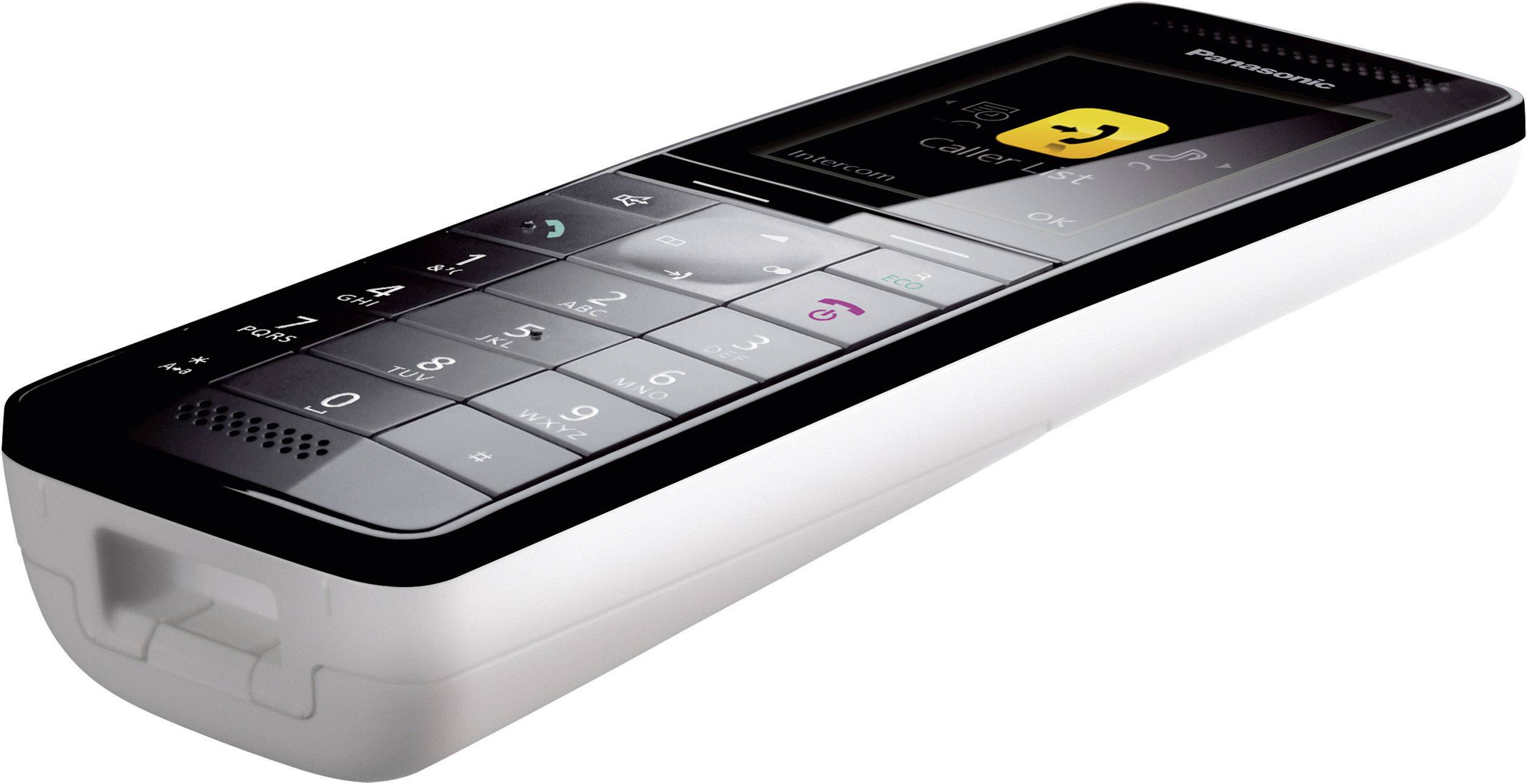 Panasonic KX-PRS120 DECT, GAP Schnurloses Telefon analog Anrufbeantworter, Babyphone Schwarz, Weiß