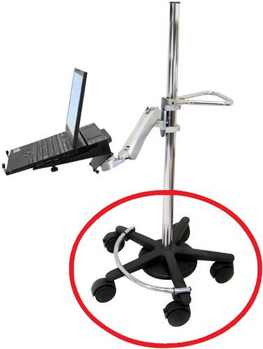 Ergotron Standfuß mit Rollen Passend für Serie: Ergotron Mobile WorkStand Schwarz