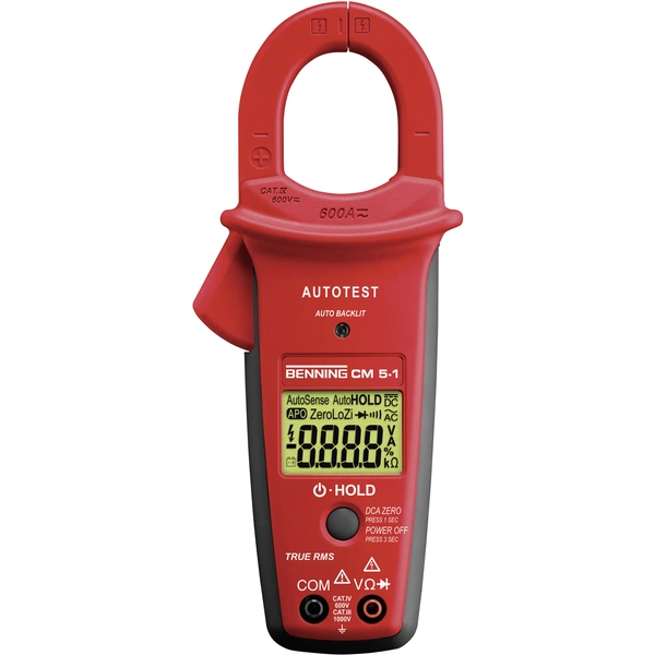 Benning CM 5-1 Stromzange, Hand-Multimeter digital CAT III 1000 V, CAT IV 600V Anzeige (Counts): 10000 Benning CM 5-1 Stromzange, Hand-Multimeter digital CAT III 1000 V, CAT IV 600V Anzeige (Counts): 10000