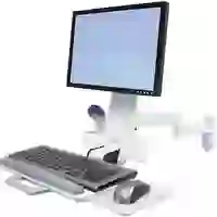 Ergotron Combo Arm 200 Series 1fach Monitor-Wandhalterung 25,4cm (10") - 61cm (24") Weiß Tastaturablage, Neigbar, Schwenkbar Ergotron Combo Arm 200 Series 1fach Monitor-Wandhalterung 25,4cm (10") - 61cm (24") Weiß Tastaturablage, Neigbar, Schwenkbar