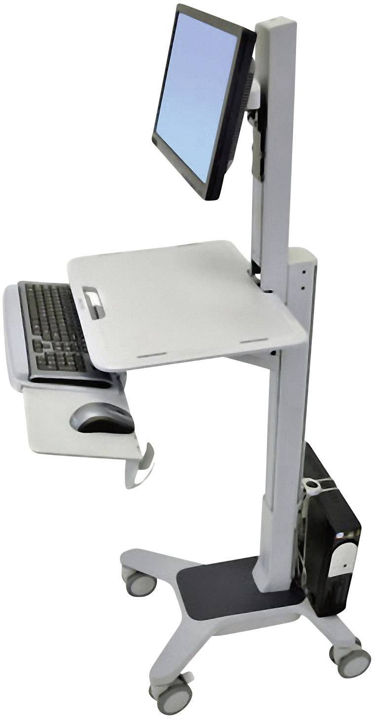 Ergotron WorkFit-C 1fach TV-Rollwagen 25,4 cm (10") - 55,9 cm (22") Grau Höhenverstellbar, Tastaturablage, Neigbar, Rotierbar