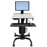 Ergotron WorkFit-C 1fach Mobiler Sitz-/Steh-PC-Arbeitsplatz 25,4cm (10") - 61cm (24") Schwarz, Grau Höhenverstellbar Ergotron WorkFit-C 1fach Mobiler Sitz-/Steh-PC-Arbeitsplatz 25,4cm (10") - 61cm (24") Schwarz, Grau Höhenverstellbar