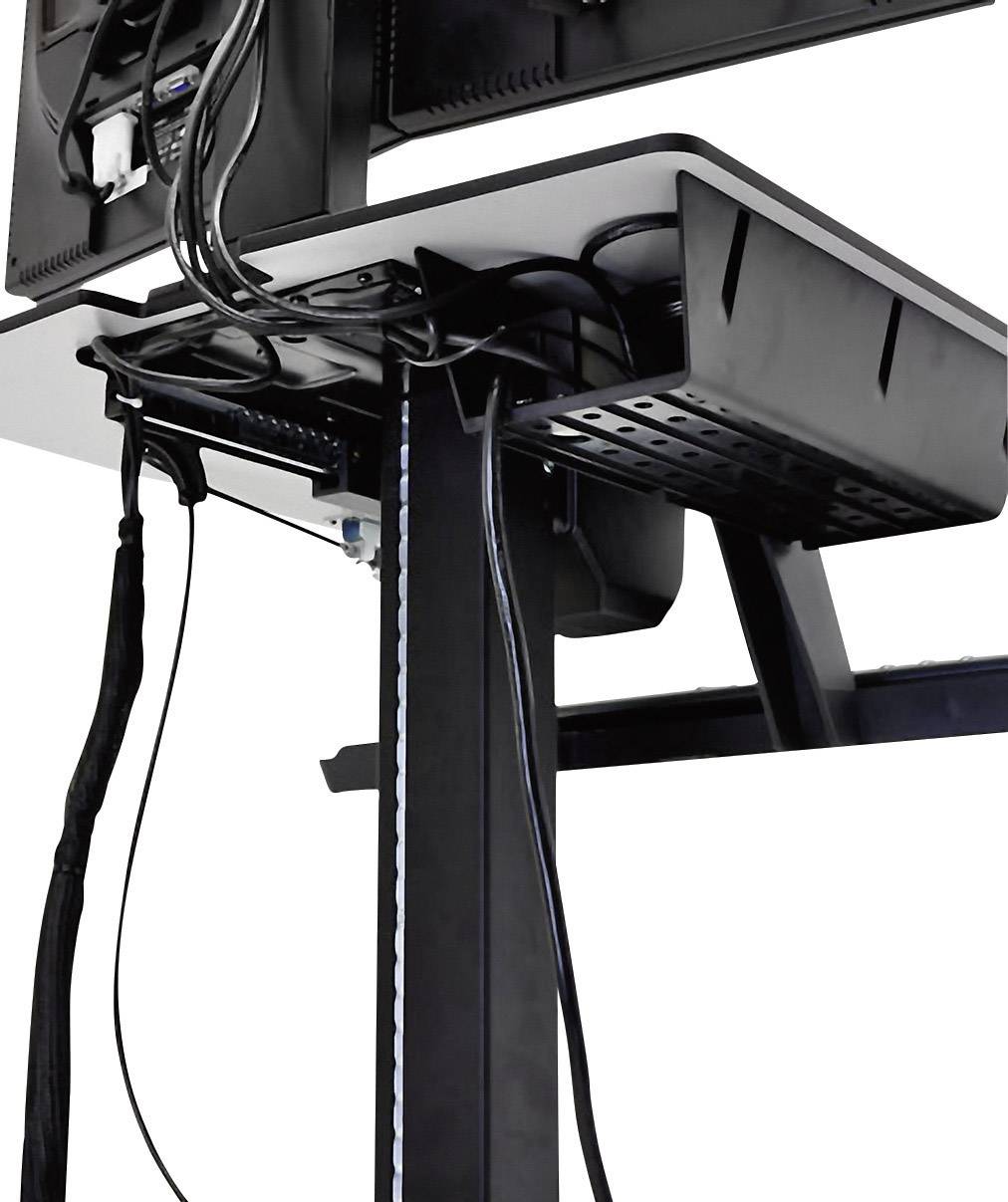 Ergotron WorkFit-C 1fach Mobiler Sitz-/Steh-PC-Arbeitsplatz 25,4 cm (10") - 61,0 cm (24") Schwarz, Grau Höhenverstellbar, Tastaturablage, Neigbar