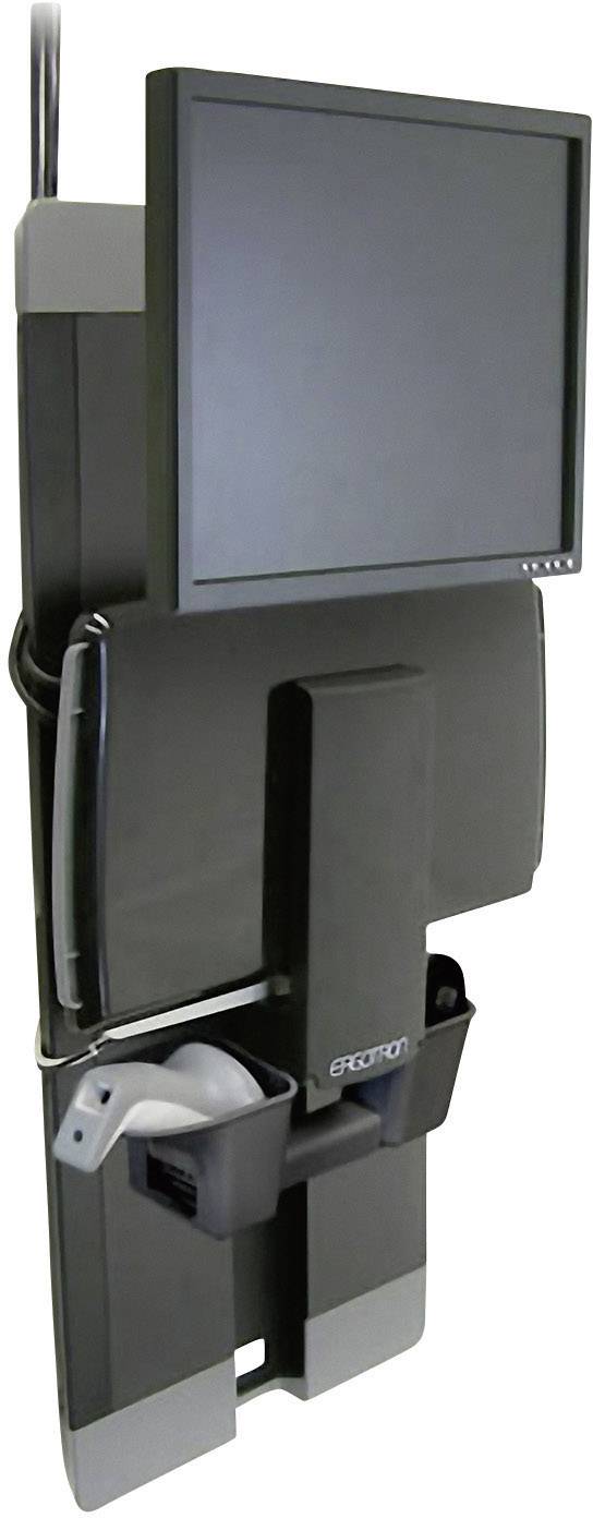 Ergotron StyleView Vertical Lift 1fach Monitor-Wandhalterung 25,4 cm (10") - 61,0 cm (24") Schwarz Tastaturablage, Neigbar, Schwenkbar