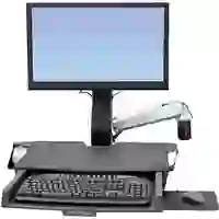 Ergotron StyleView® Sit-Stand Combo 1fach Monitor-Wandhalterung 25,4cm (10") - 61cm (24") Schwarz, Aluminium Höhenverstellbar Ergotron StyleView® Sit-Stand Combo 1fach Monitor-Wandhalterung 25,4cm (10") - 61cm (24") Schwarz, Aluminium Höhenverstellbar