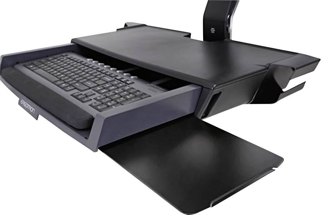 Ergotron StyleView® Sit-Stand Combo 1fach Monitor-Wandhalterung 25,4 cm (10") - 61,0 cm (24") Schwarz, Aluminium Höhenverstellbar, Tastaturablage,
