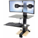 Ergotron WorkFit-S 2fach Monitor-Tischhalterung 25,4 cm (10") - 61,0 cm (24") Höhenverstellbar, Rotierbar