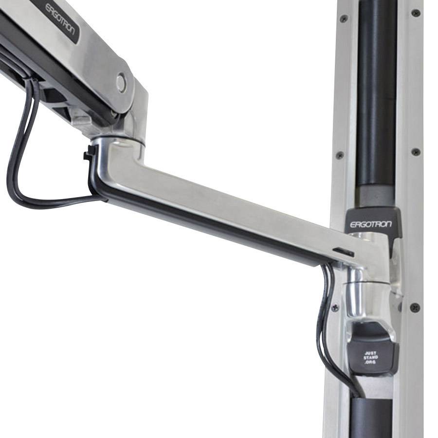 Ergotron 1fach Monitor-Wandhalterung 25,4 cm (10") - 106,7 cm (42") Aluminium (poliert) Neigbar, Schwenkbar, Rotierbar