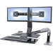 Ergotron WorkFit-A 2fach Monitor-Tischhalterung 25,4cm (10") - 61,0cm (24") Schwarz, Aluminium (poliert) Höhenverstellbar
