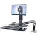 Ergotron WorkFit-A 1fach Monitor-Tischhalterung 25,4cm (10") - 61,0cm (24") Schwarz, Aluminium (poliert) Höhenverstellbar